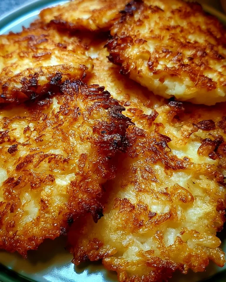 Crispy German potato pancakes served with sour cream and chives.