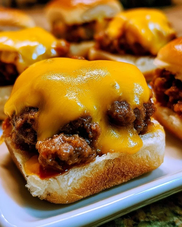 Delicious cheeseburger sliders served on a platter